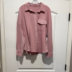 Women's Pink Button Down Shirt